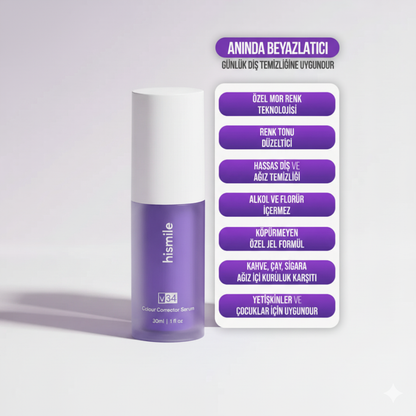 HiSmile V34 Renk Dengeleyici Mor Serum